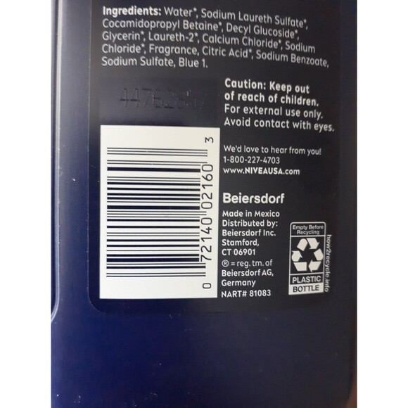 NIVEA MEN Sport 3in1 Body Wash Tangerine + Pepper 24 HR Freshness 16.9 Fl Oz - Picture 3 of 3